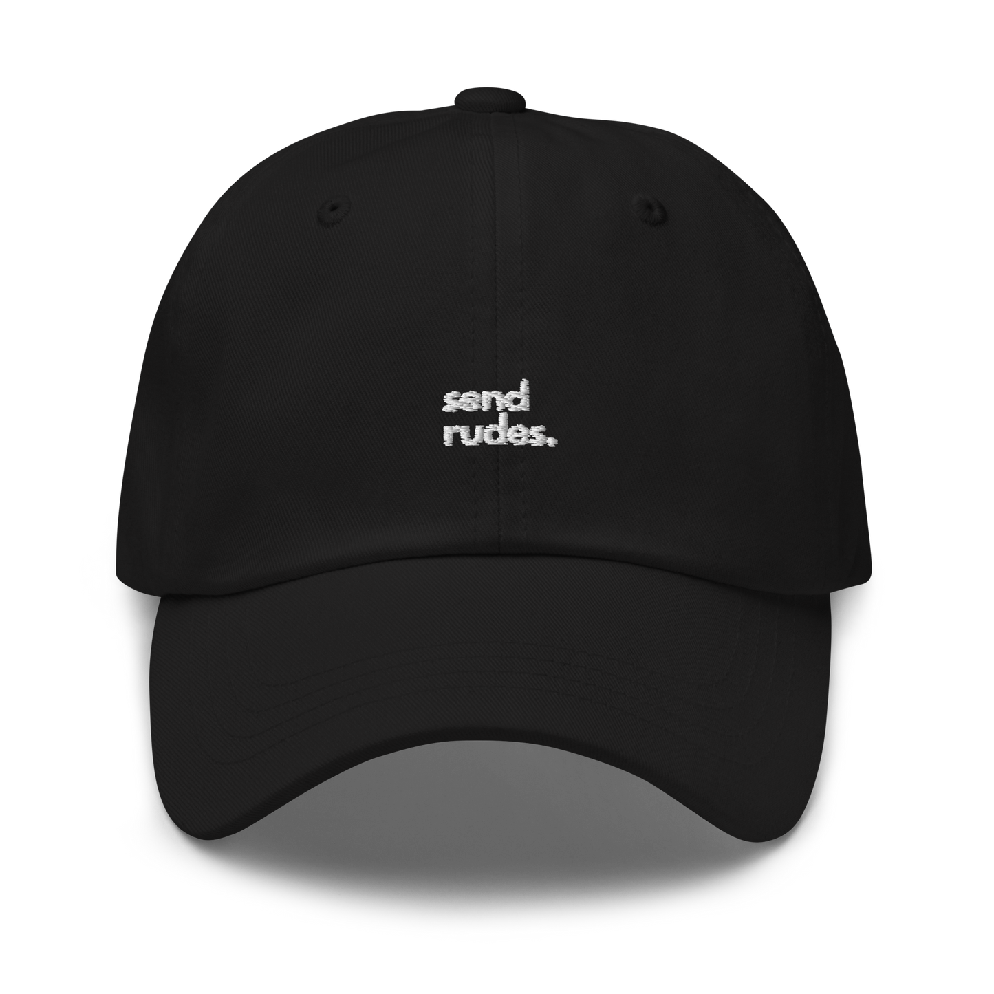 send rudes. // dark classic cap.