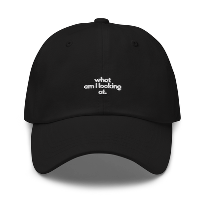 what am I looking at. // dark classic cap.