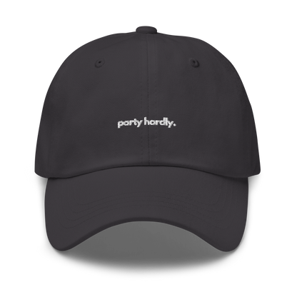 party hardly. // dark classic cap.