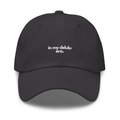 in my delulu era. // dark classic cap.