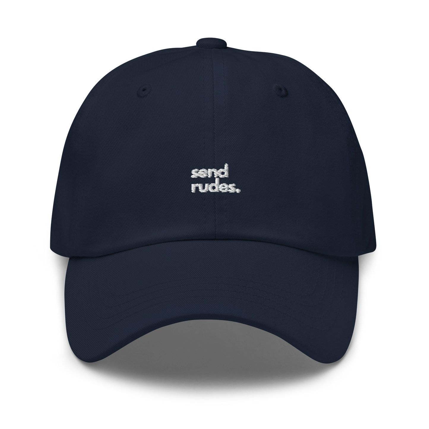 send rudes. // dark classic cap.