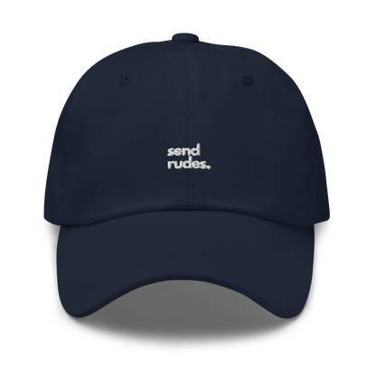 send rudes. // dark classic cap.