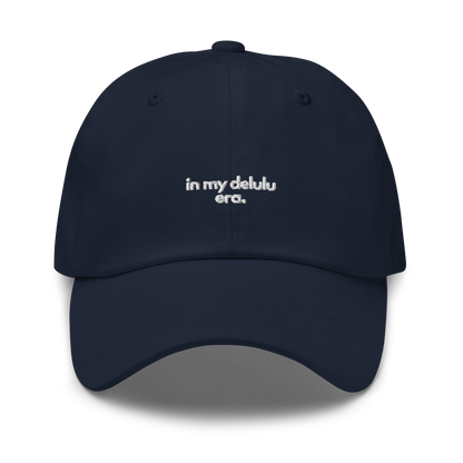 in my delulu era. // dark classic cap.