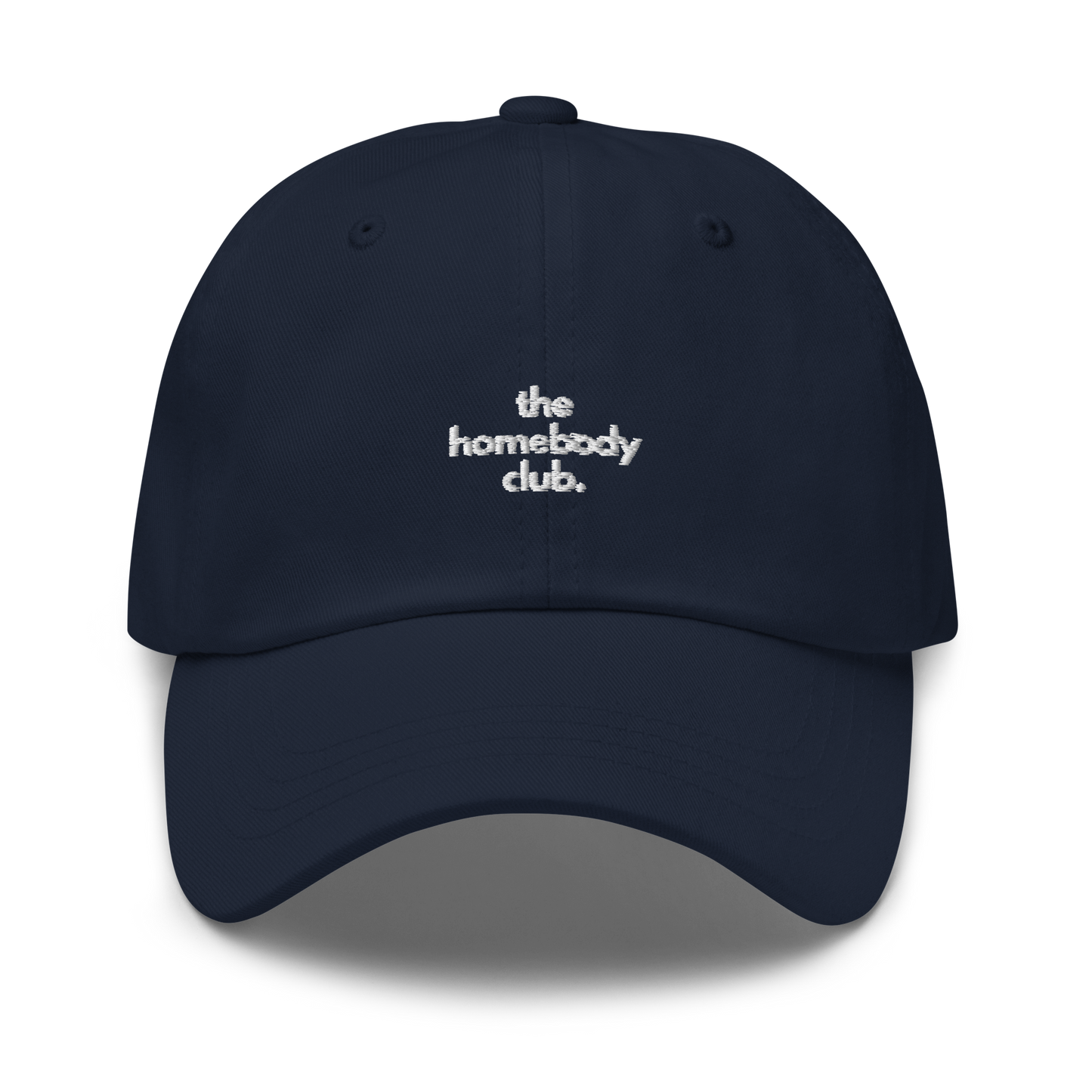 the homebody club. // dark classic cap.