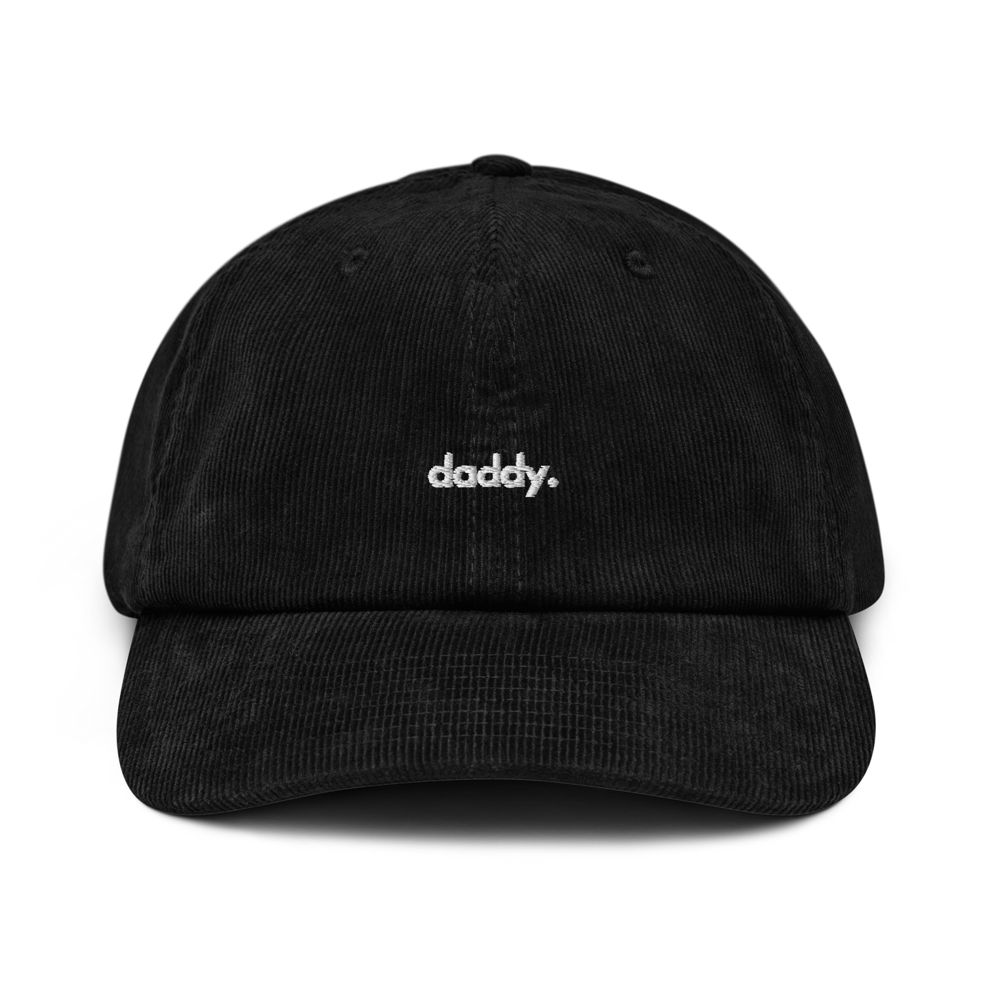 daddy. // corduroy cap.