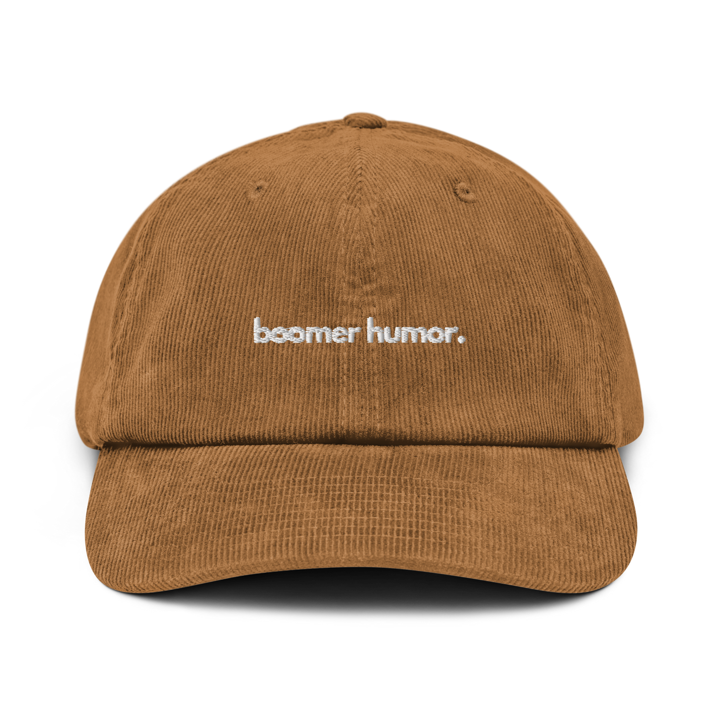 boomer humor. // corduroy cap.