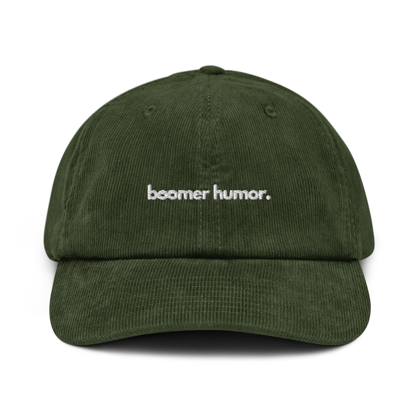 boomer humor. // corduroy cap.