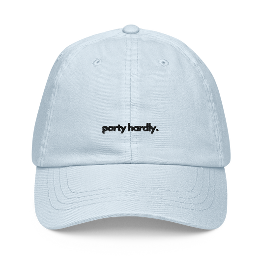 party hardly. // pastel cap.