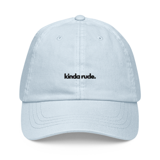 kinda rude. // pastel cap.